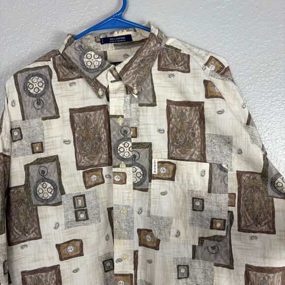 Chaps Ralph Lauren Men’s XL Maximalist Pocket Watch Long Sleeve Button Up Shirt - Picture 4 of 9